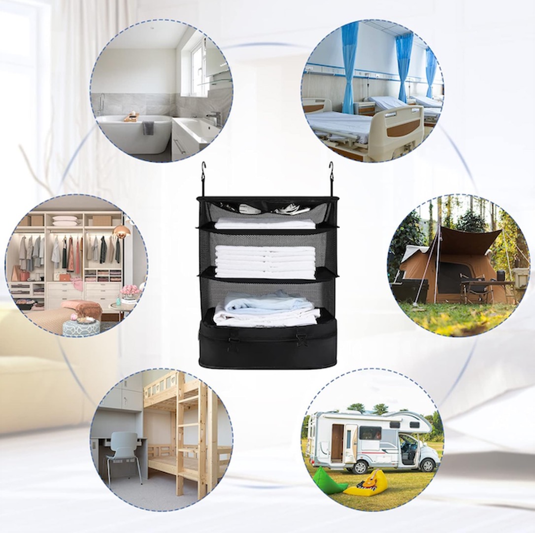 Organizador Maleta Viaje Estante Equipaje Plegable Colgante - 6