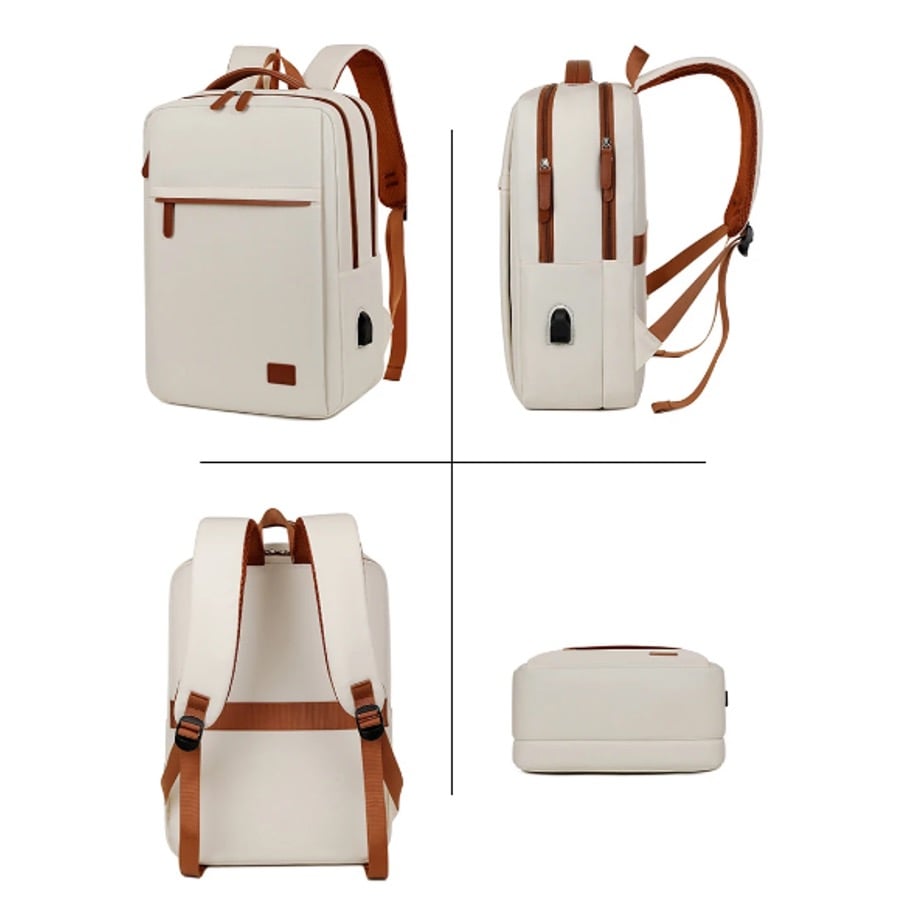MOCHILA LAPTOP MUJER USB VIAJES - 1