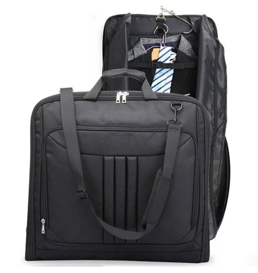 BOLSO PORTATRAJE EN COLOR NEGRO TRADICIONAL IMPERMEABLE - 1