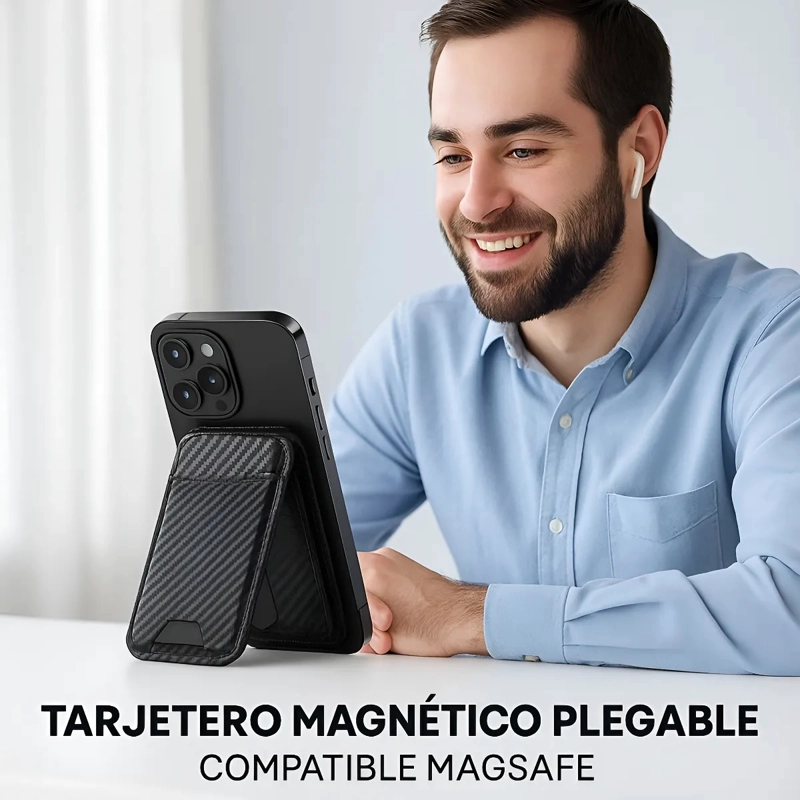 Tarjetero Magnético Plegable Celular Compatible Magsafe - 6