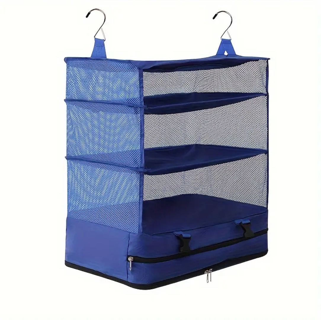ORGANIZADOR MALETA VIAJE ESTANTE EQUIPAJE PLEGABLE COLGANTE - 1