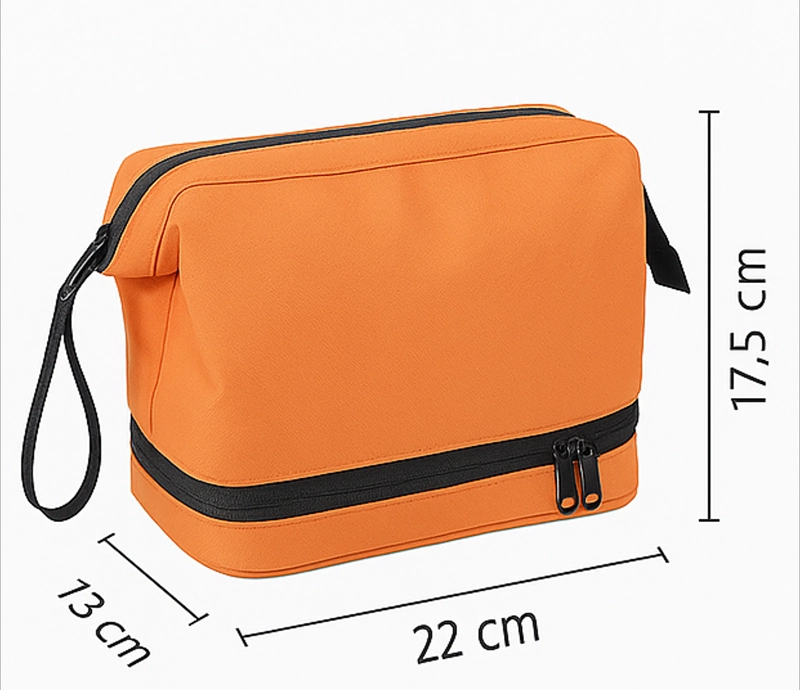 NECESER VIAJE IMPERMEABLE GRAN CAPACIDAD SEPARACION SECO HUMEDO CON CIERRE - 3