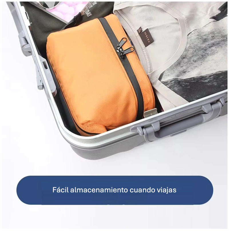 NECESER VIAJE IMPERMEABLE GRAN CAPACIDAD SEPARACION SECO HUMEDO CON CIERRE - 4