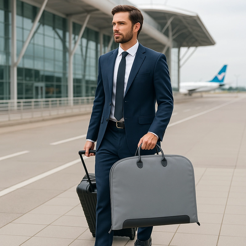 BOLSA PORTATRAJE OXFORD IMPERMEABLE PLEGABLE 100X60 CM - 4