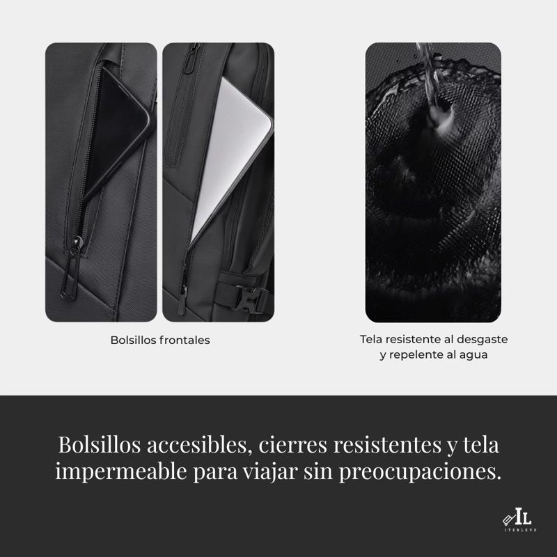 MOCHILA VIAJE EN CABINA PARA LAPTOP CARRY ON EXPANDIBLE - 5