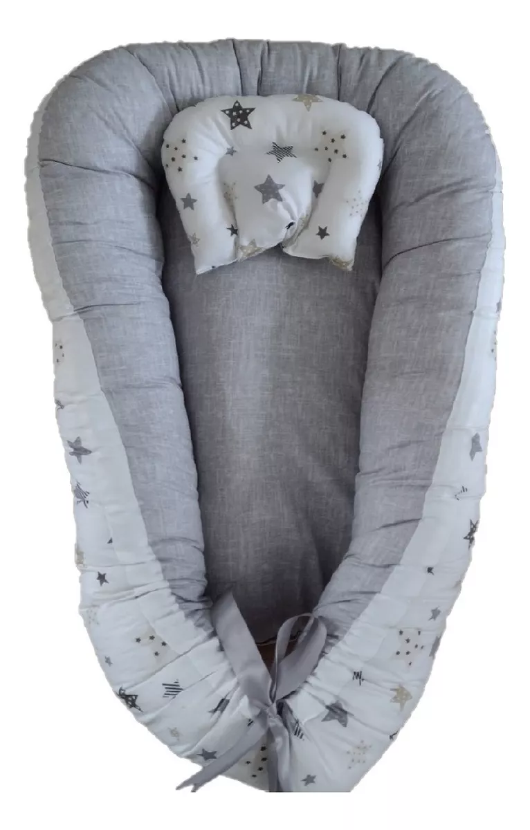 NIDITO COLECHO BLANCO ESTRELLAS GRIS-BEIGE GRIS JASPEADO - 2