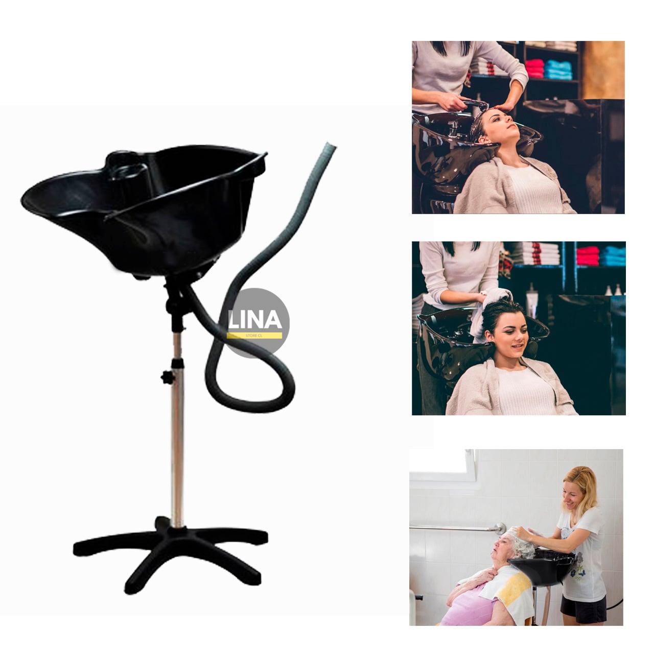 LAVA PELO PORTÁTIL PELUQUERÍA BARBERÍA CON DESAGUE - 1