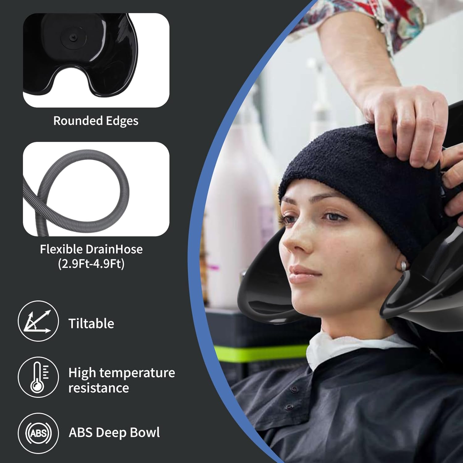 LAVA PELO PORTÁTIL PELUQUERÍA BARBERÍA CON DESAGUE - 4