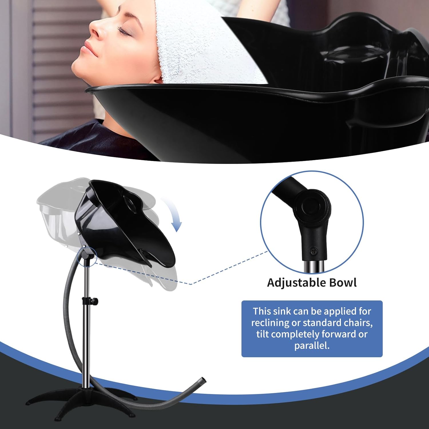 LAVA PELO PORTÁTIL PELUQUERÍA BARBERÍA CON DESAGUE - 5