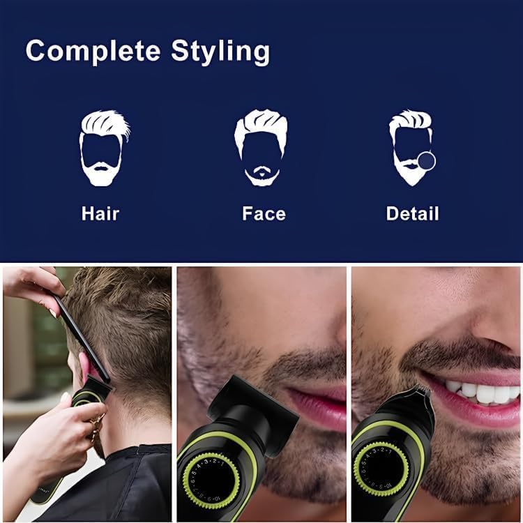 MÁQUINA DE AFEITAR KEMEI CORTADORA VELLO FACIAL NARIZ OIDO Y BARBA 696 MULFUNCIONAL - 6