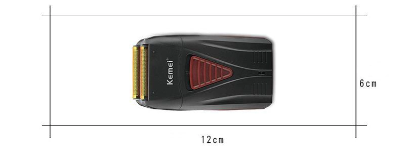 MAQUINA AFEITADORA RASURADORA BARBA HOMBRE PORTATIL KM-3381 NEGRO - 5