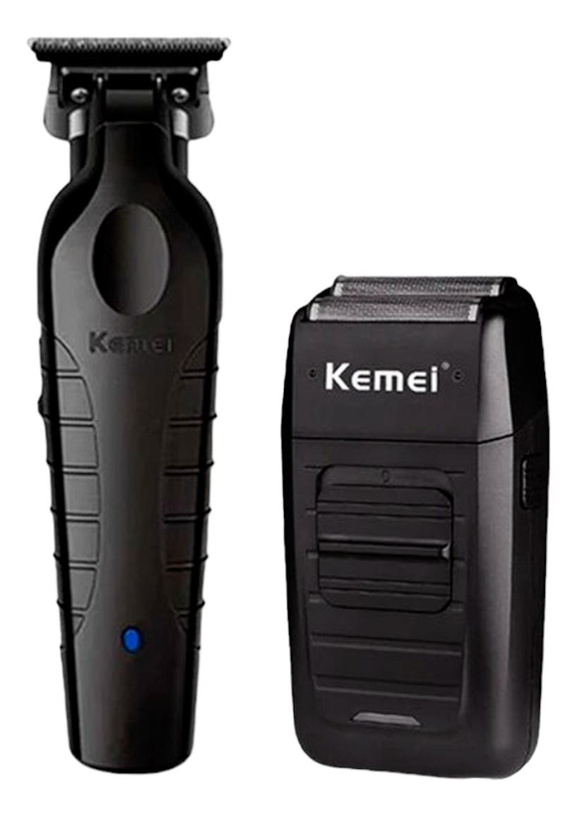 PACK MAQUINA TRIMMER KEMEI 2299 + RASURADORA ELECTRICA KEMEI 1102 - 1
