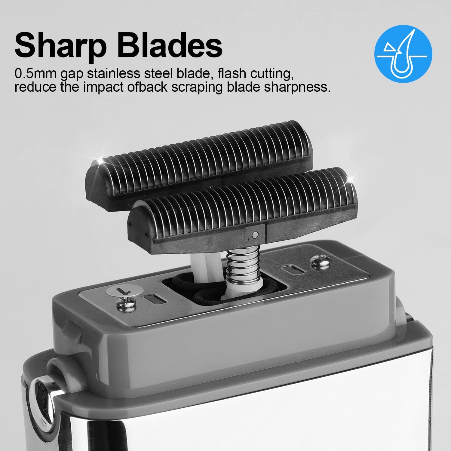 MÁQUINA DE AFEITAR KEMEI ELÉCTRICA SHAVER TX5 SILVER - 4