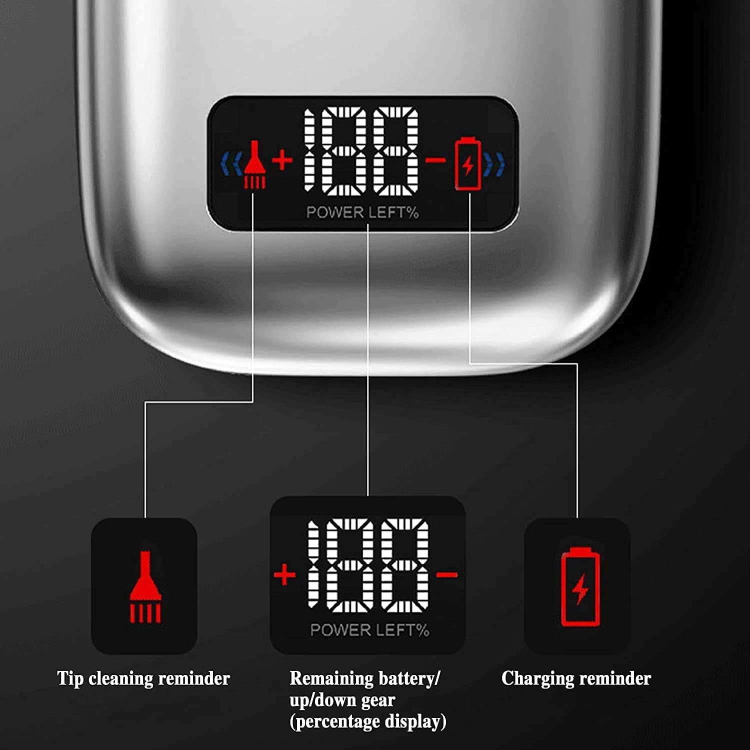 AFEITADORA KEMEI AQUINA ELÉCTRICA RASURADORA INALAMBRICA SILVER - 3