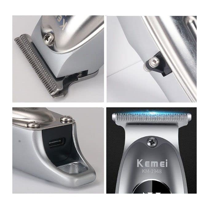 MÁQUINA DE AFEITAR KEMEI TRIMMER PATILLERA PROFESIONAL 1948 220V - 2