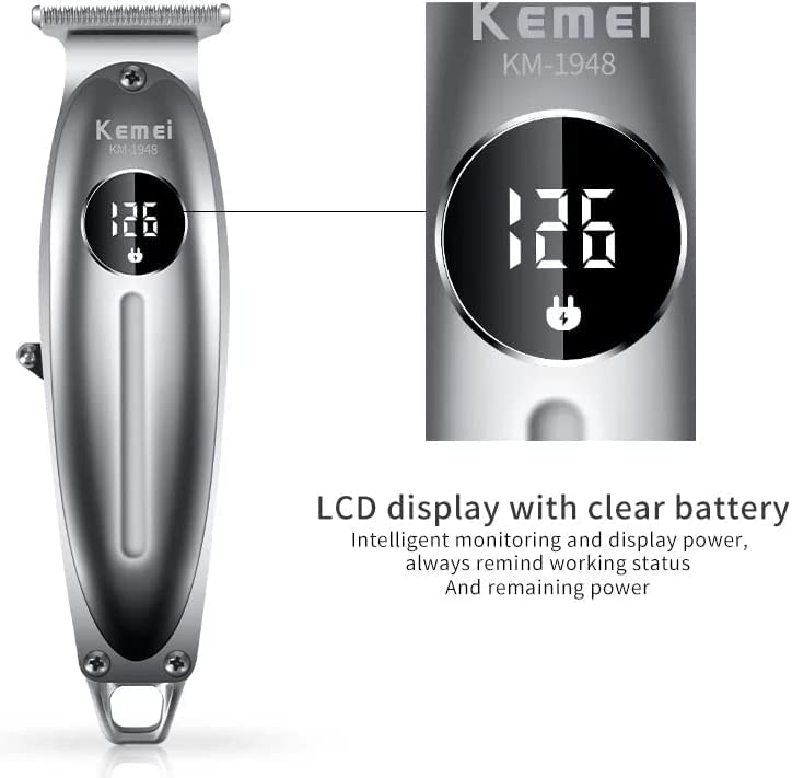 MÁQUINA DE AFEITAR KEMEI TRIMMER PATILLERA PROFESIONAL 1948 220V - 5