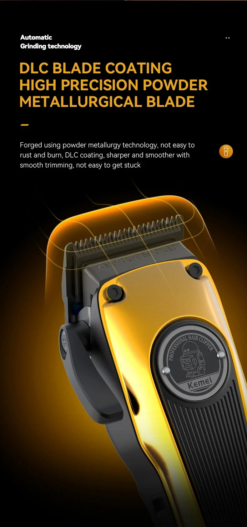 MÁQUINA AFEITADORA KEMEI CORTA PELO CLIPPER 1825 - 12
