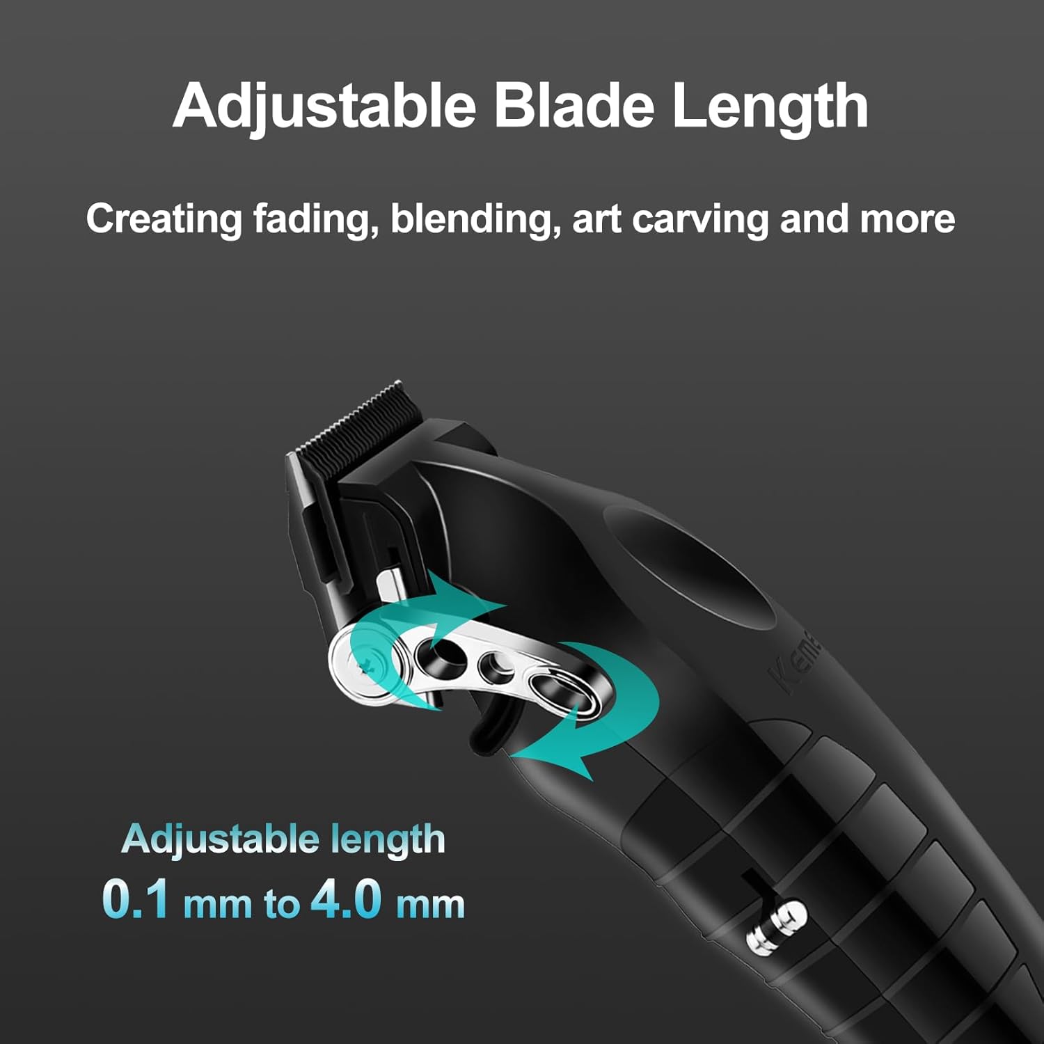 MÁQUINA DE AFEITAR KEMEI CORTADORA PELO 2296 BASE CARGA - 8