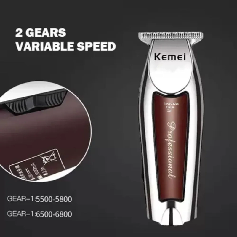 MÁQUINA DE AFEITAR KEMEI TRIMMER CORPORAL CORTADORA PELO 9163 - 3