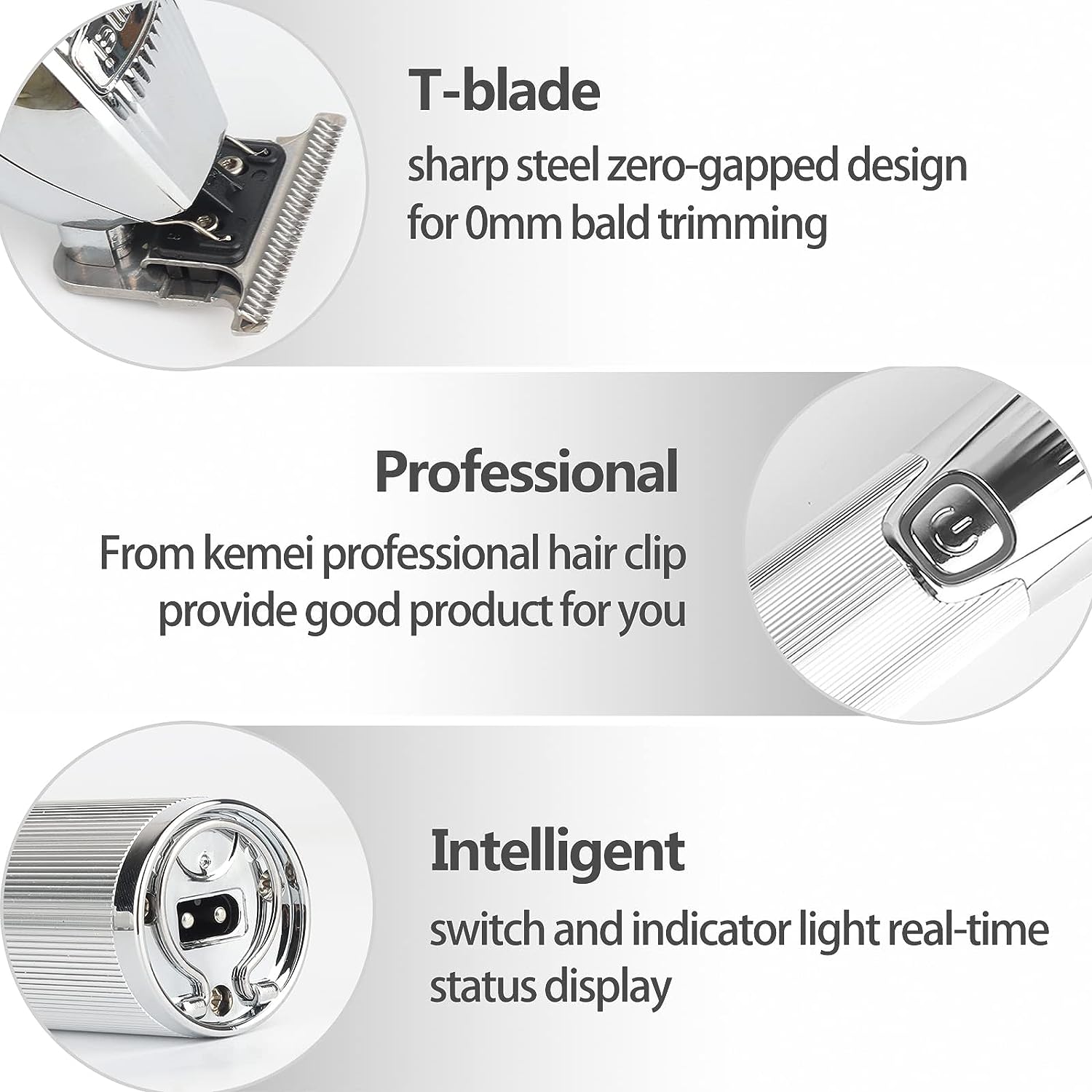 MÁQUINA DE AFEITAR KEMEI TRIMMER PATILLERA CORTADORA PELO I32 - 6
