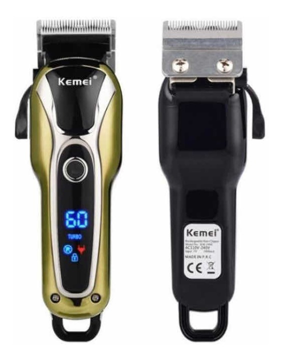 PACK 3 MAQUINAS KEMEI CORTA PELO BARBERIA CLIPPER + TRIMMER + SHAVER - 9