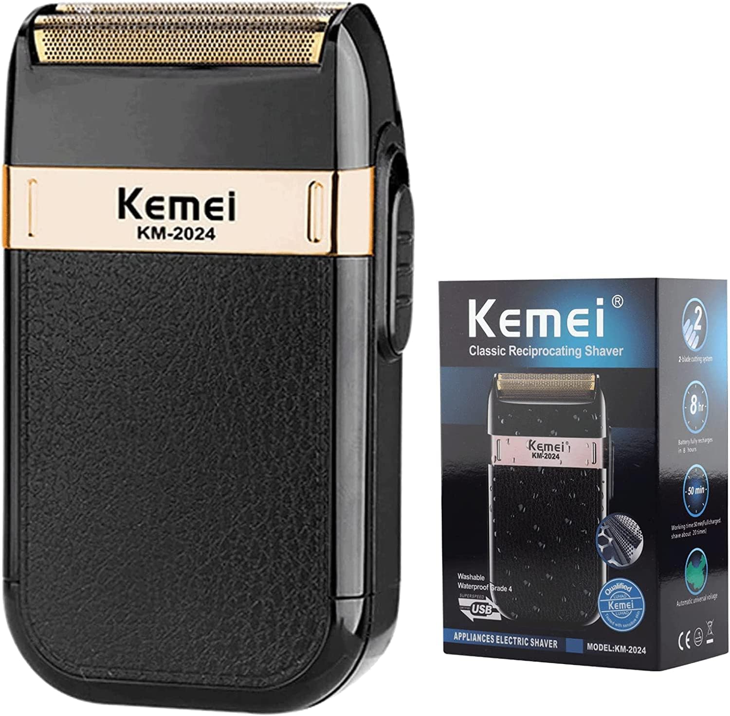 PACK 3 MAQUINAS KEMEI CORTA PELO BARBERIA CLIPPER + TRIMMER + SHAVER - 12