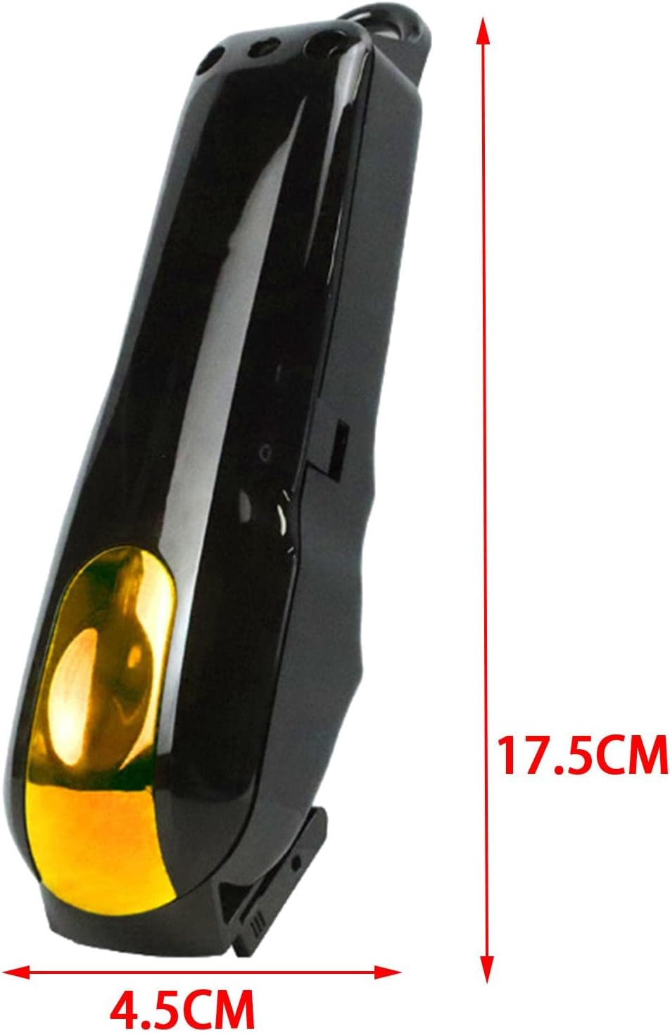 CARCASA PARA MAQUINA WAHL CLIP TRANSPARENTE NEGRO CON DORADO - 5