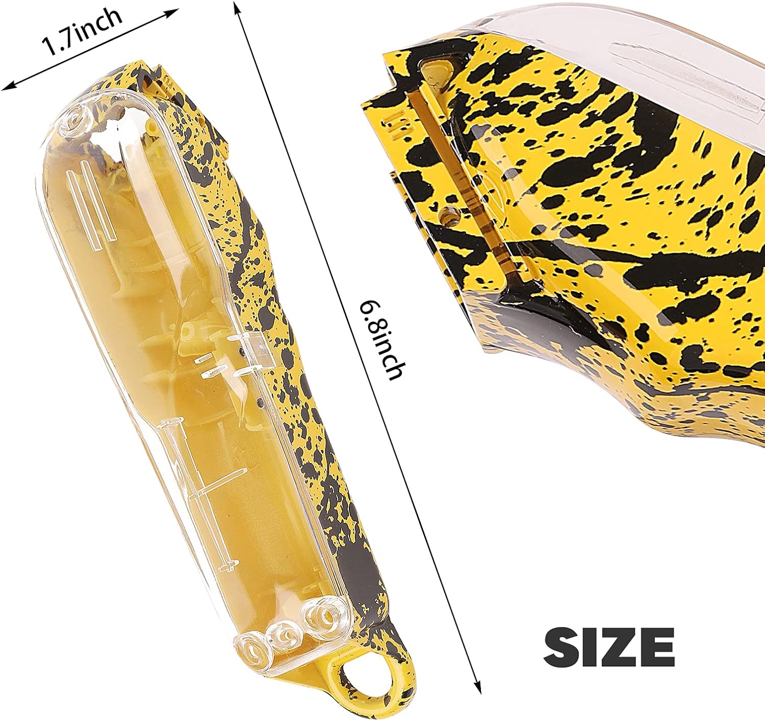 CARCASA PARA MAQUINA WAHL CLIP TRANSPARENTE AMARILLO - 3