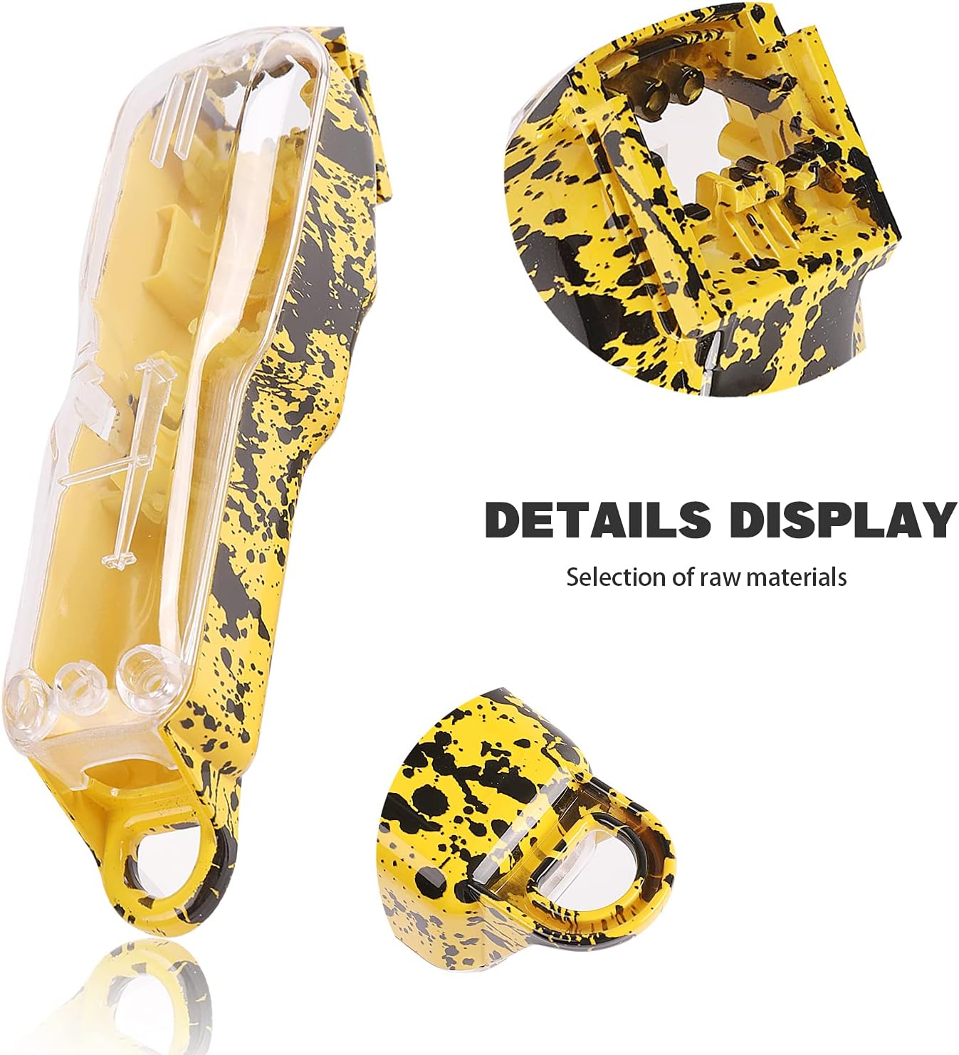 CARCASA PARA MAQUINA WAHL CLIP TRANSPARENTE AMARILLO - 4