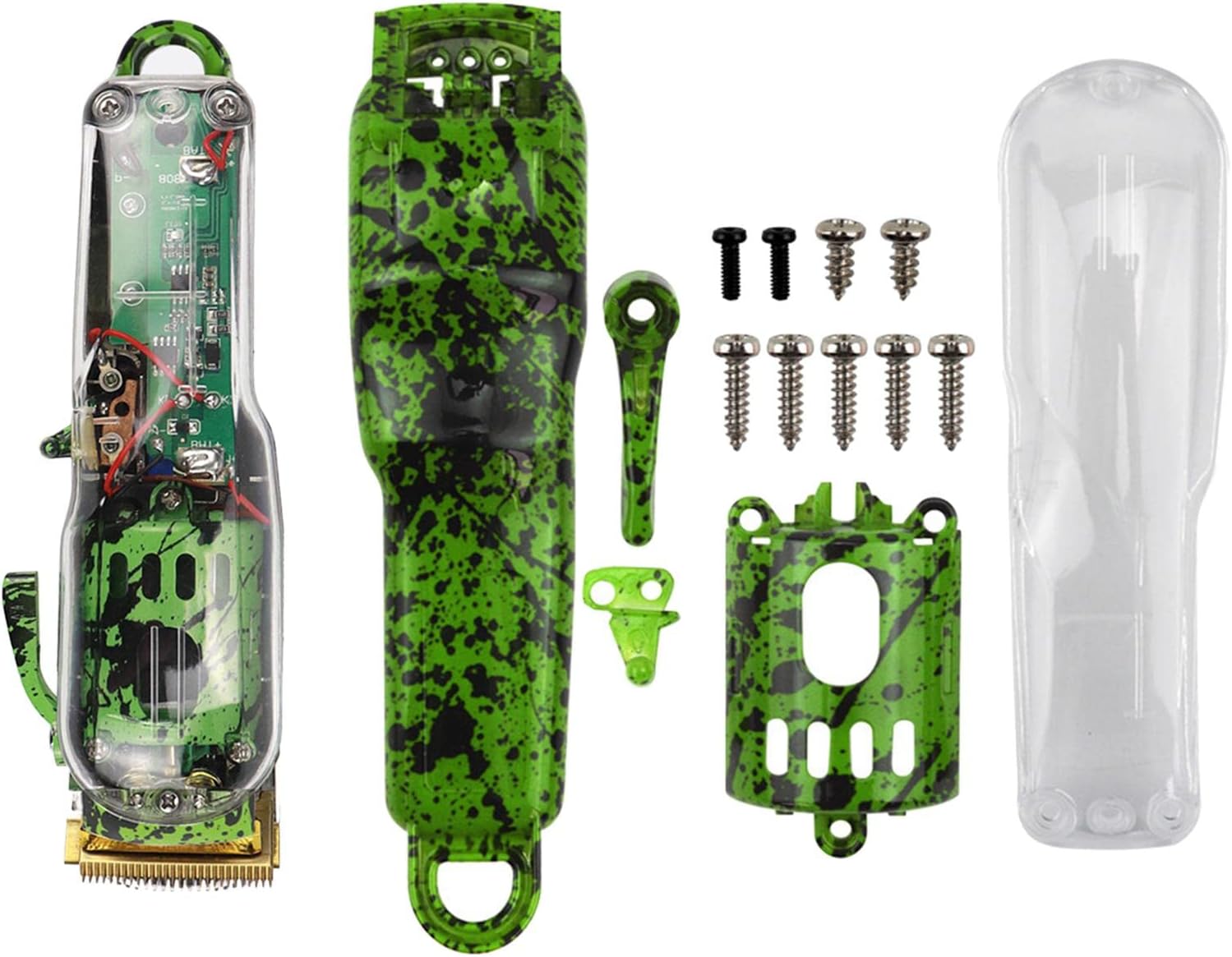 CARCASA PARA MAQUINA WAHL CLIP VERDE RETRO INALAMBRICO - 4