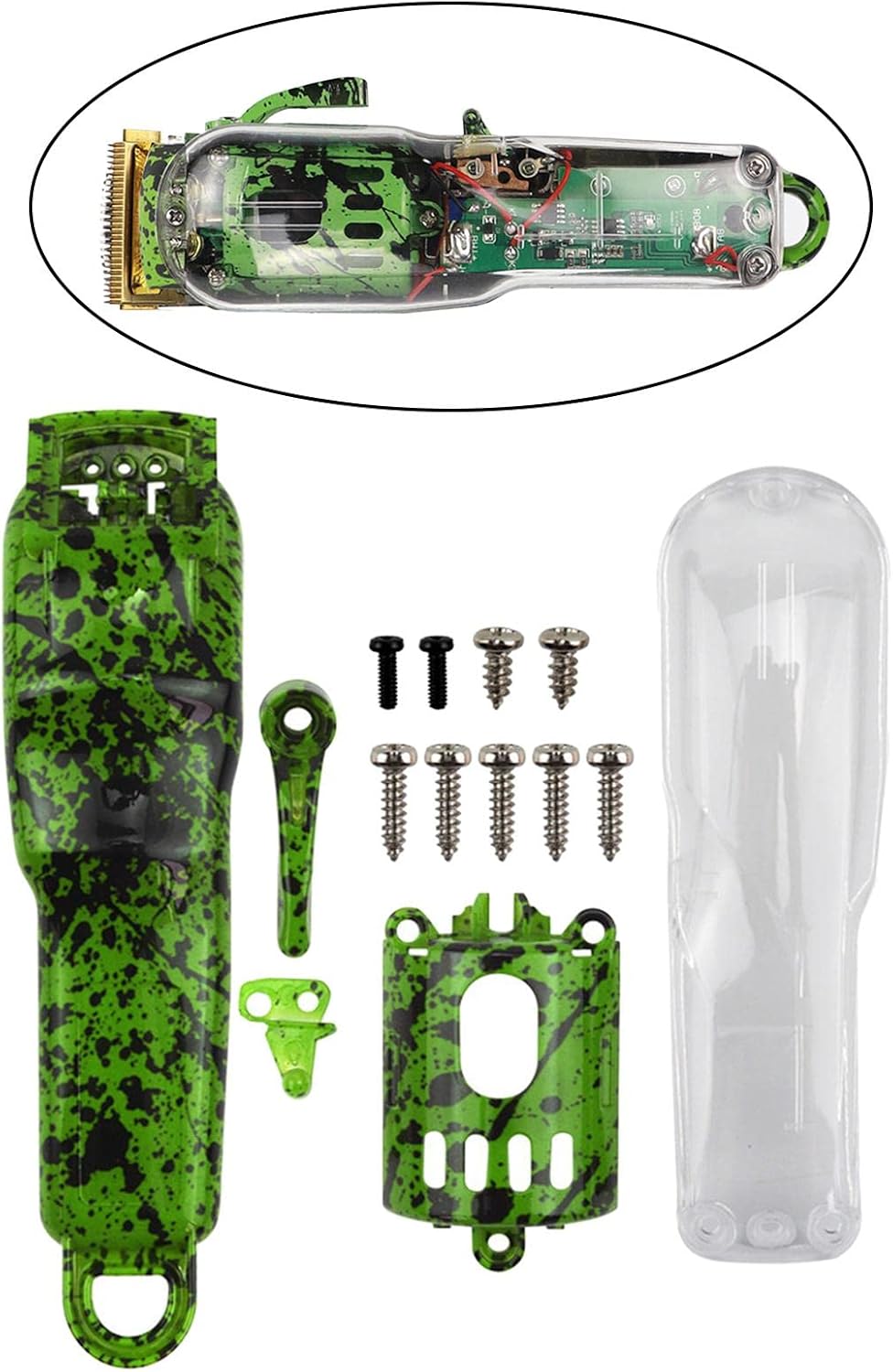 CARCASA PARA MAQUINA WAHL CLIP VERDE RETRO INALAMBRICO - 5