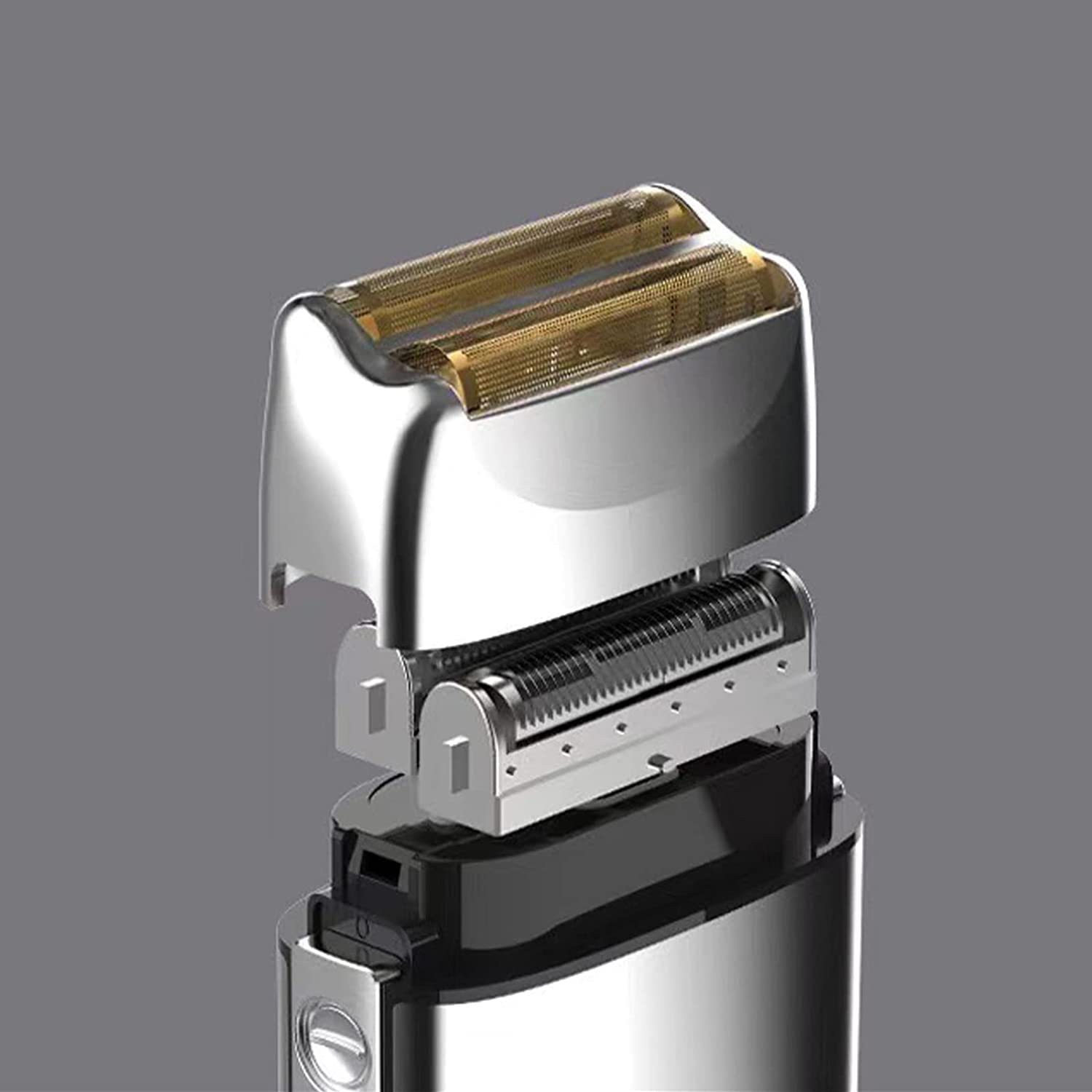 REPUESTO CABEZAL PARA SHAVER KEMEI TX1 / TX3 RASURADORA PLATEADO - 1