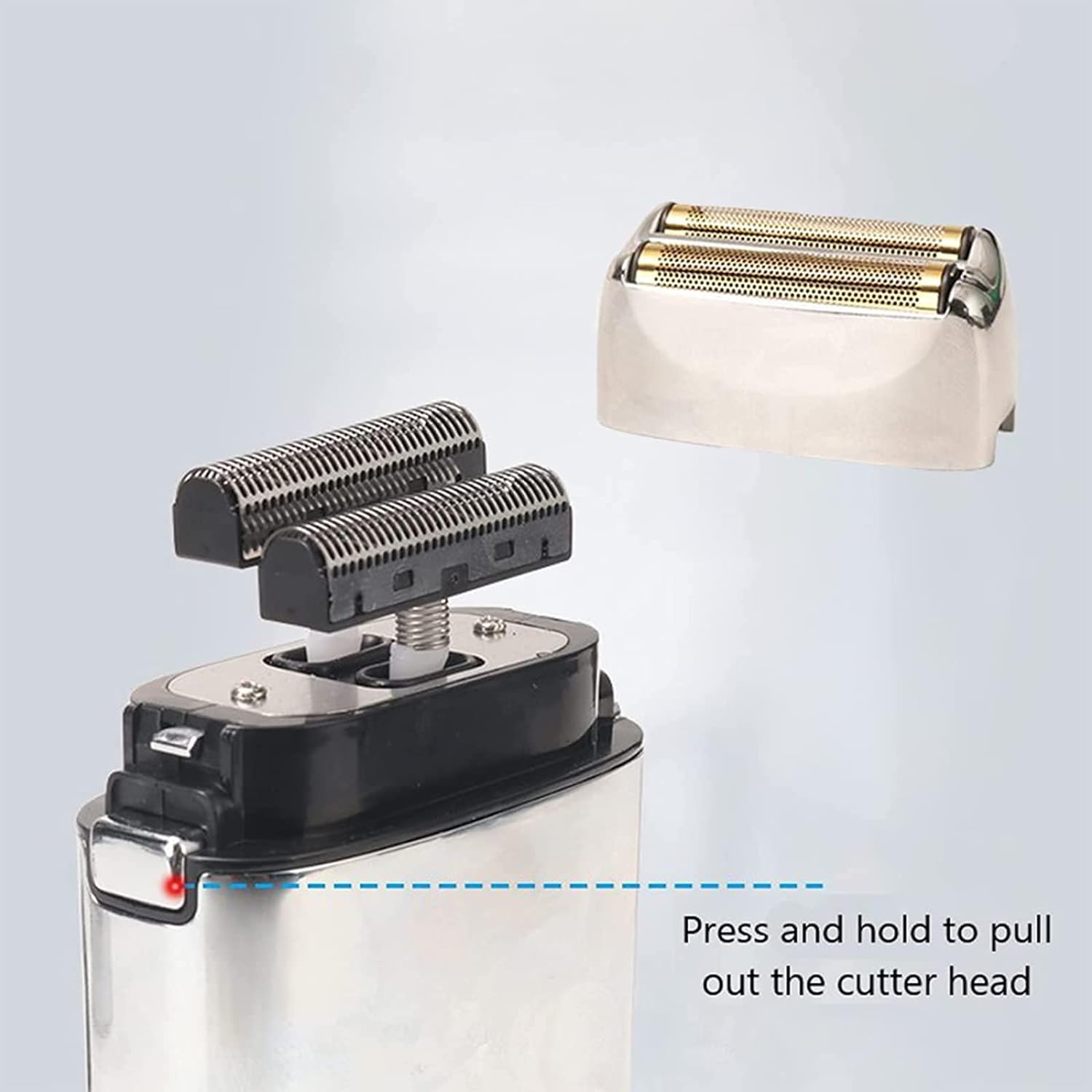 REPUESTO CABEZAL PARA SHAVER KEMEI TX1 / TX3 RASURADORA PLATEADO - 13