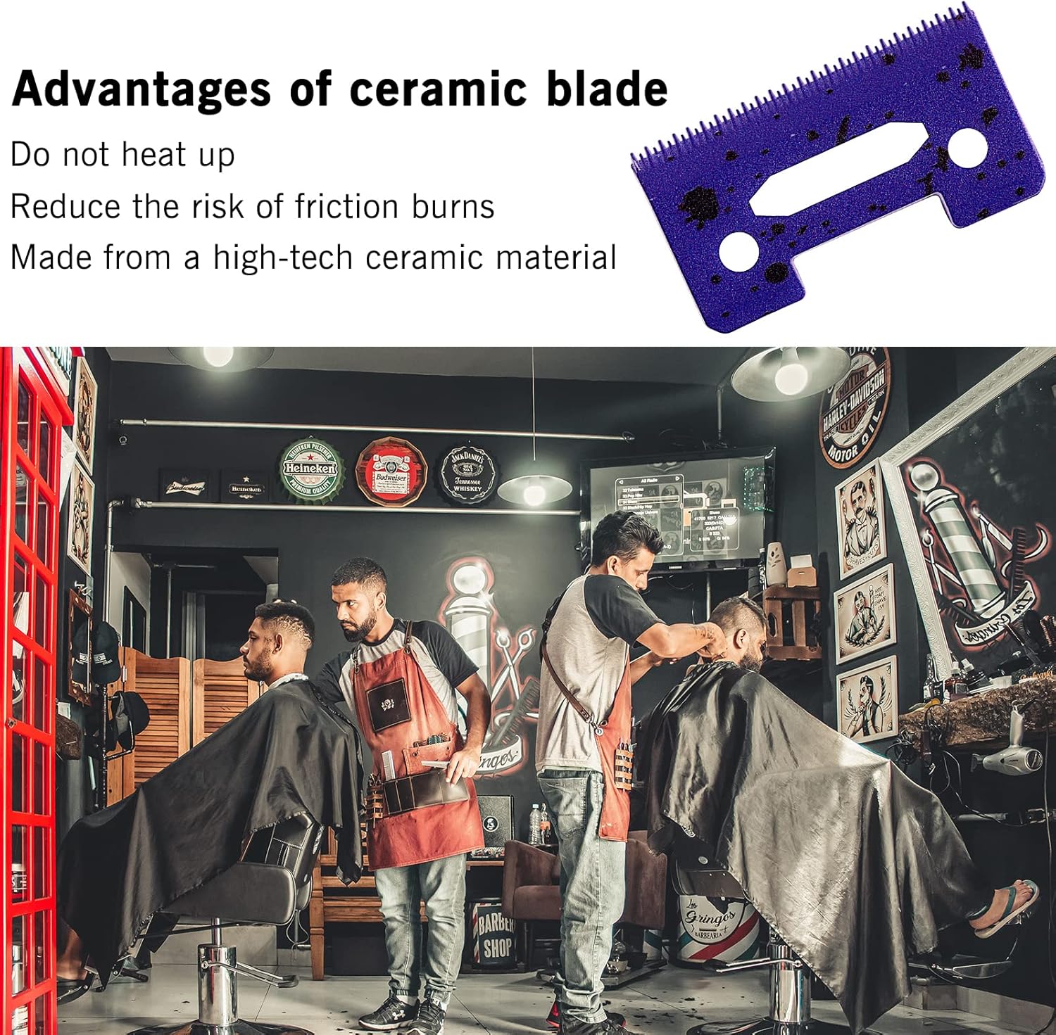 REPUESTO CUCHILLA DE CERÁMICA ROJO PARA WAHL MAGIC CLIP INALÁMBRICA - 9