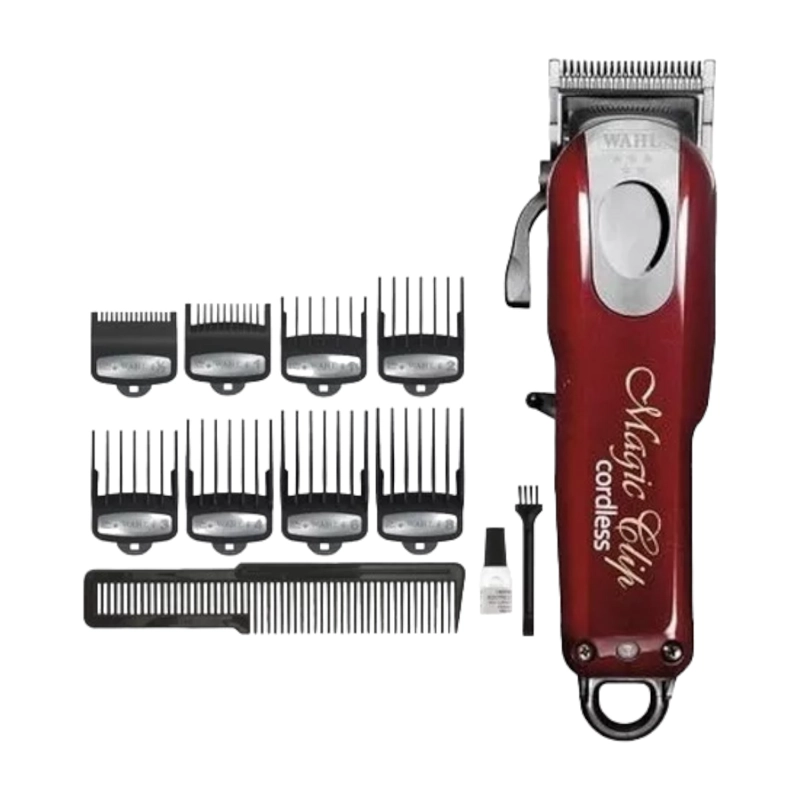 CORTADORA DE PELO WAHL MAGIC CLIP PROFESSIONAL 5 STAR CORDLESS 8148 PLATEADA Y ROJA 110V/220V - 11