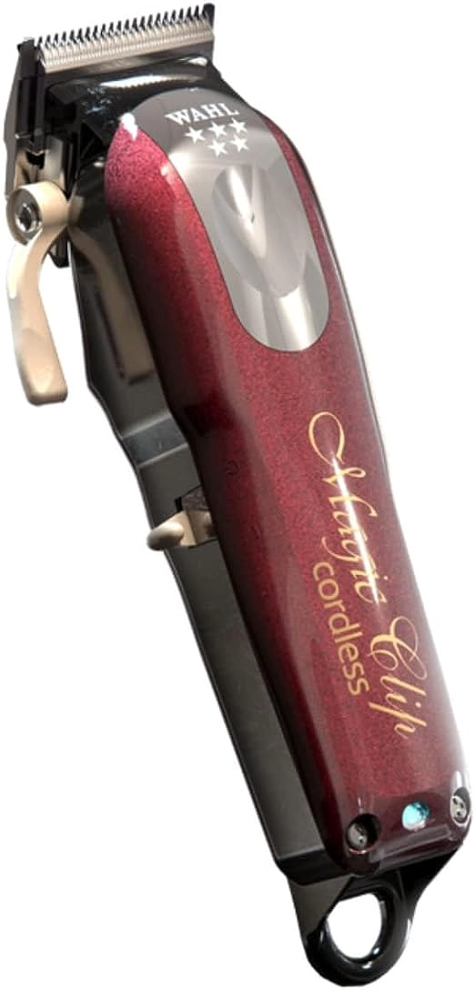CORTADORA DE PELO WAHL MAGIC CLIP PROFESSIONAL 5 STAR CORDLESS 8148 PLATEADA Y ROJA 110V/220V - 7