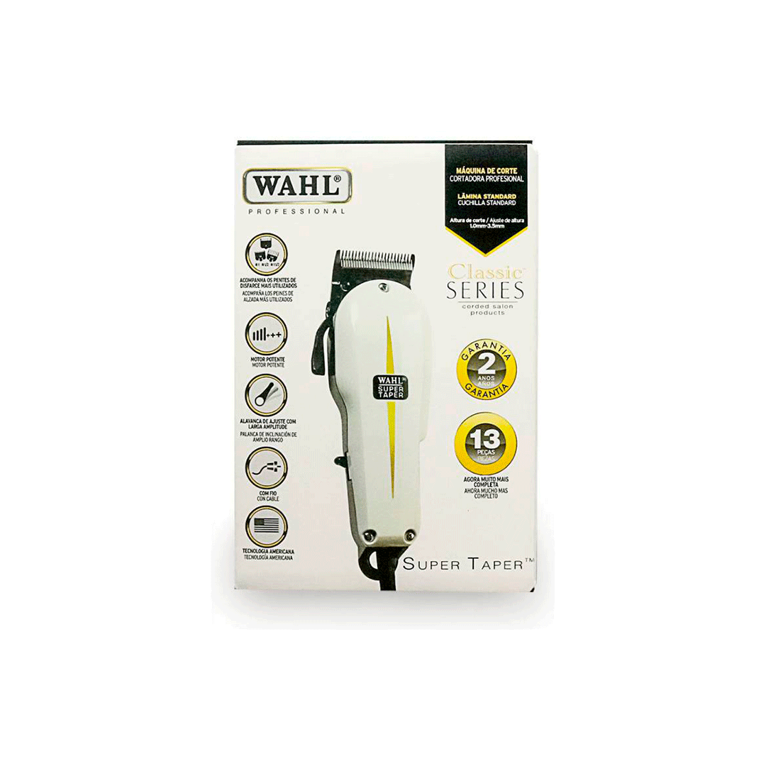 CORTADORA DE PELO WAHL PROFESSIONAL SUPER TAPER BLANCA 220V BLANCO - 8