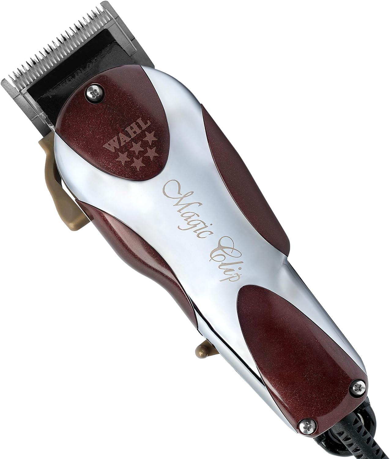 MÁQUINA DE AFEITAR WAHL MAGIC CLIP CORTE PELO PROFESIONAL BARBERIA ORIG PLATA/ROJO - 1