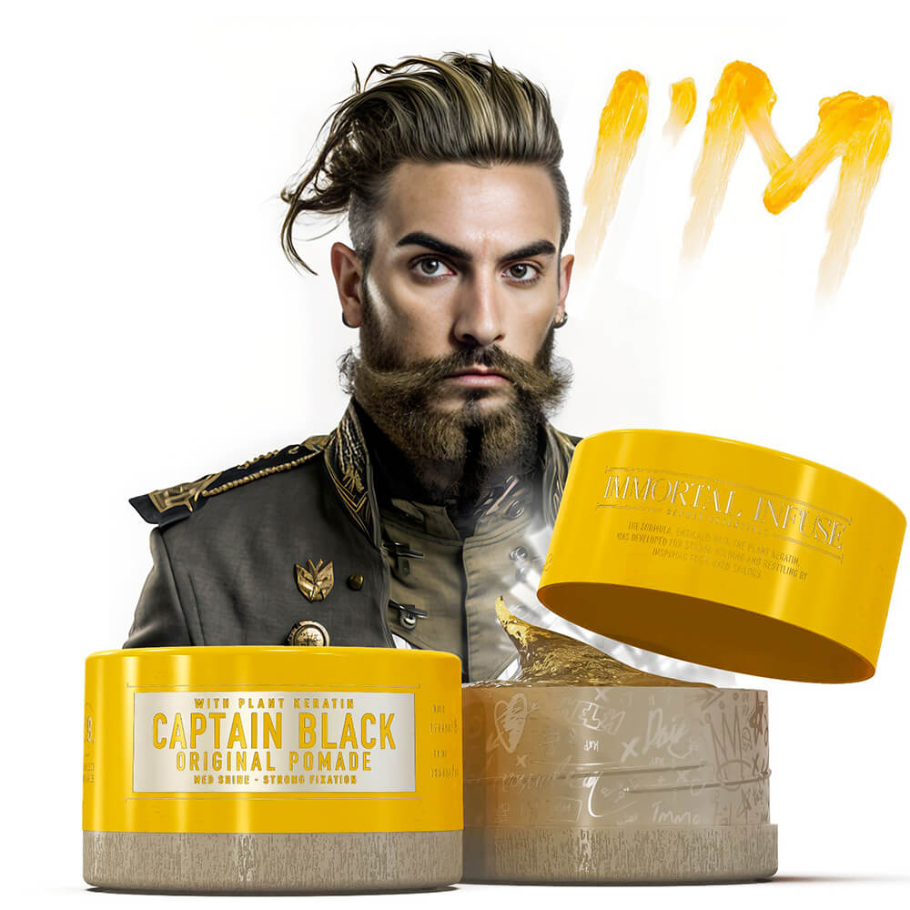 IMMORTAL INFUSE CAPTAIN BLACK ORIGINAL POMADE 150 ML CERA HOMBRE - 3