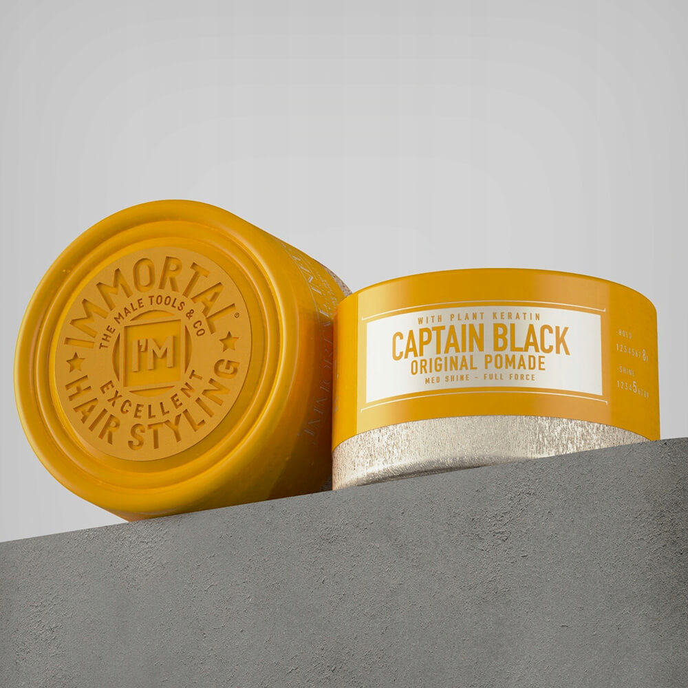 IMMORTAL INFUSE CAPTAIN BLACK ORIGINAL POMADE 150 ML CERA HOMBRE - 6