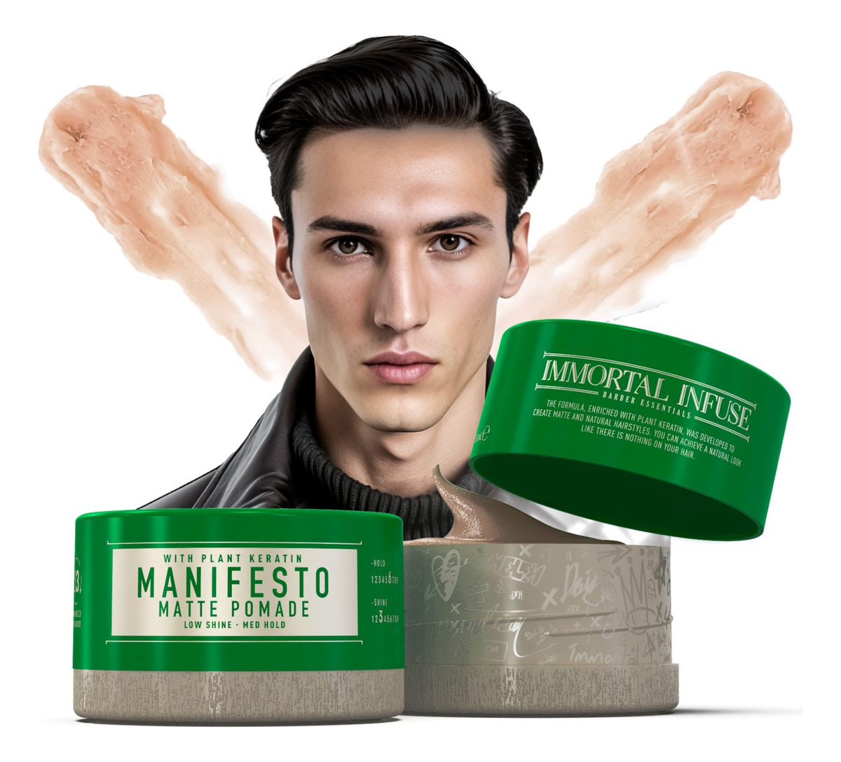 IMMORTAL INFUSE MANIFIESTO MATTE POMADE 150 ML CERA HOMBRE - 4