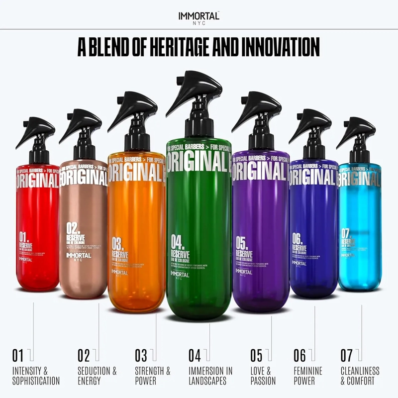 AFTER SHAVE IMMORTAL SPRAY PREMIUM COLONIA 500ML PROFESIONAL FLORES FRESCAS - 6