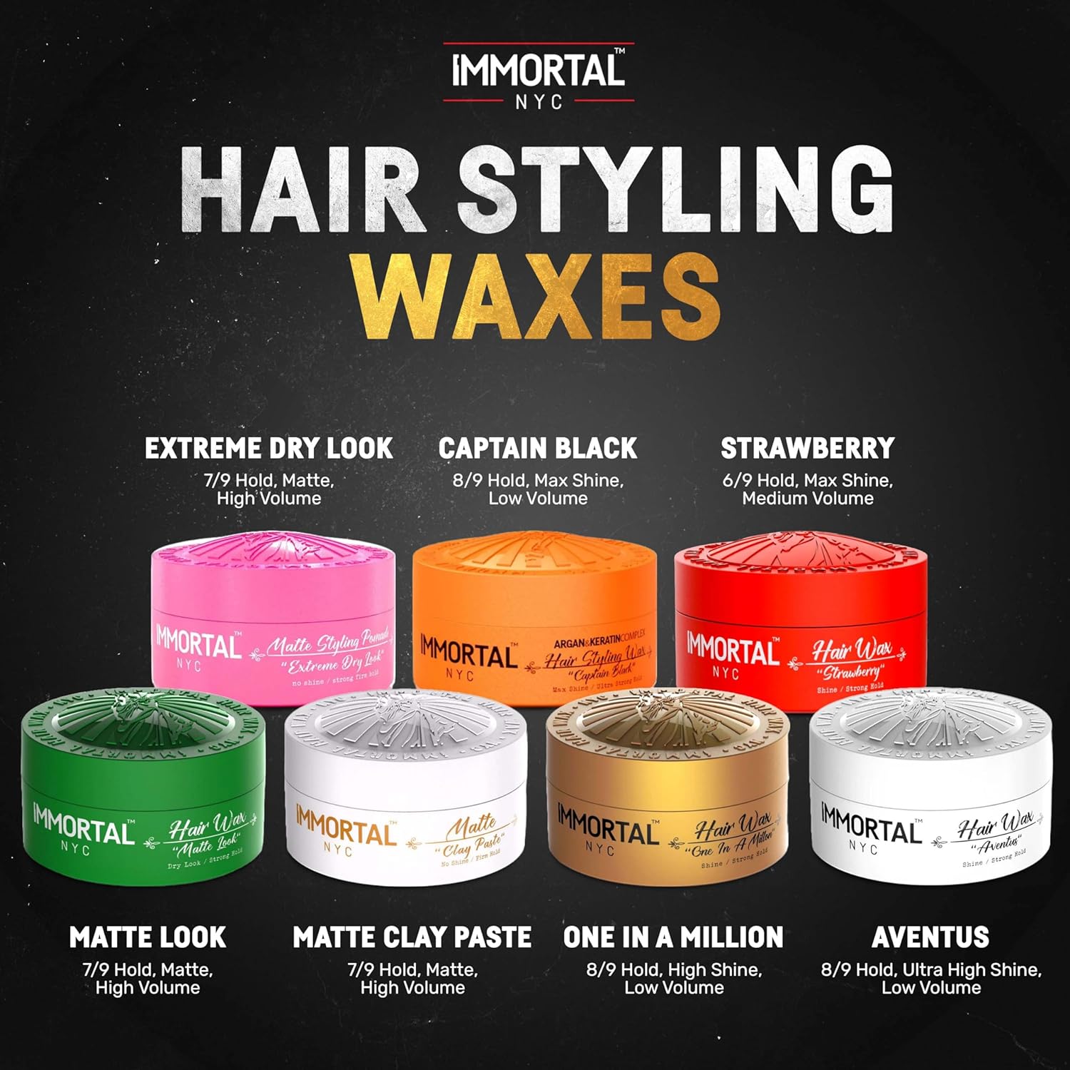 IMMORTAL INFUSE ONE A MILLION DOLLARS HAIR STYLING WAX 150ML CERA HOMBRE - 4