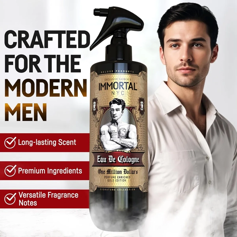 IMMORTAL NYC AFTER SHAVE SPRAY PREMIER COLONIA PARA HOMBRE - - ALMIZCLE AFRUTADO - 5