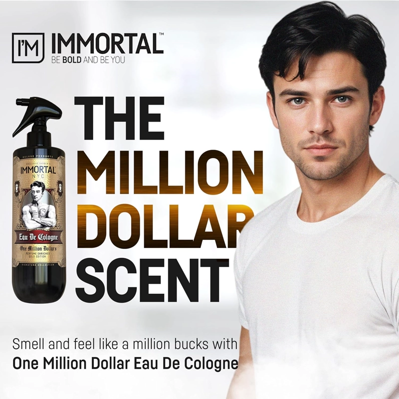 IMMORTAL NYC AFTER SHAVE SPRAY PREMIER COLONIA PARA HOMBRE - - ALMIZCLE AFRUTADO - 7
