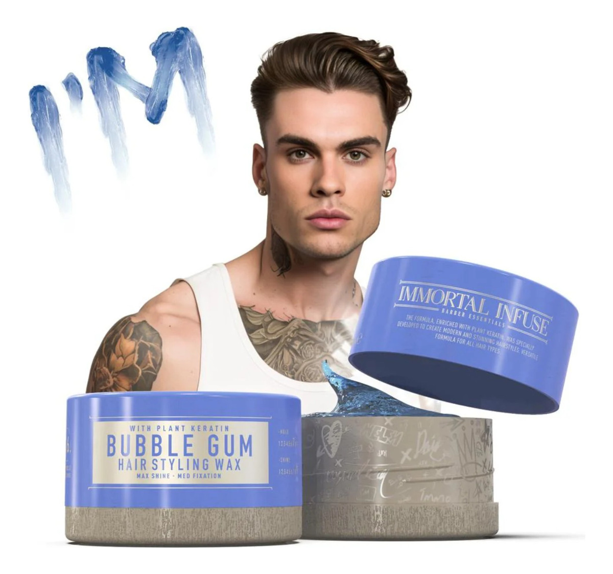 IMMORTAL INFUSE BUBBLE GUM HAIR STYLING WAX 150 ML CERA HOMBRE - 5