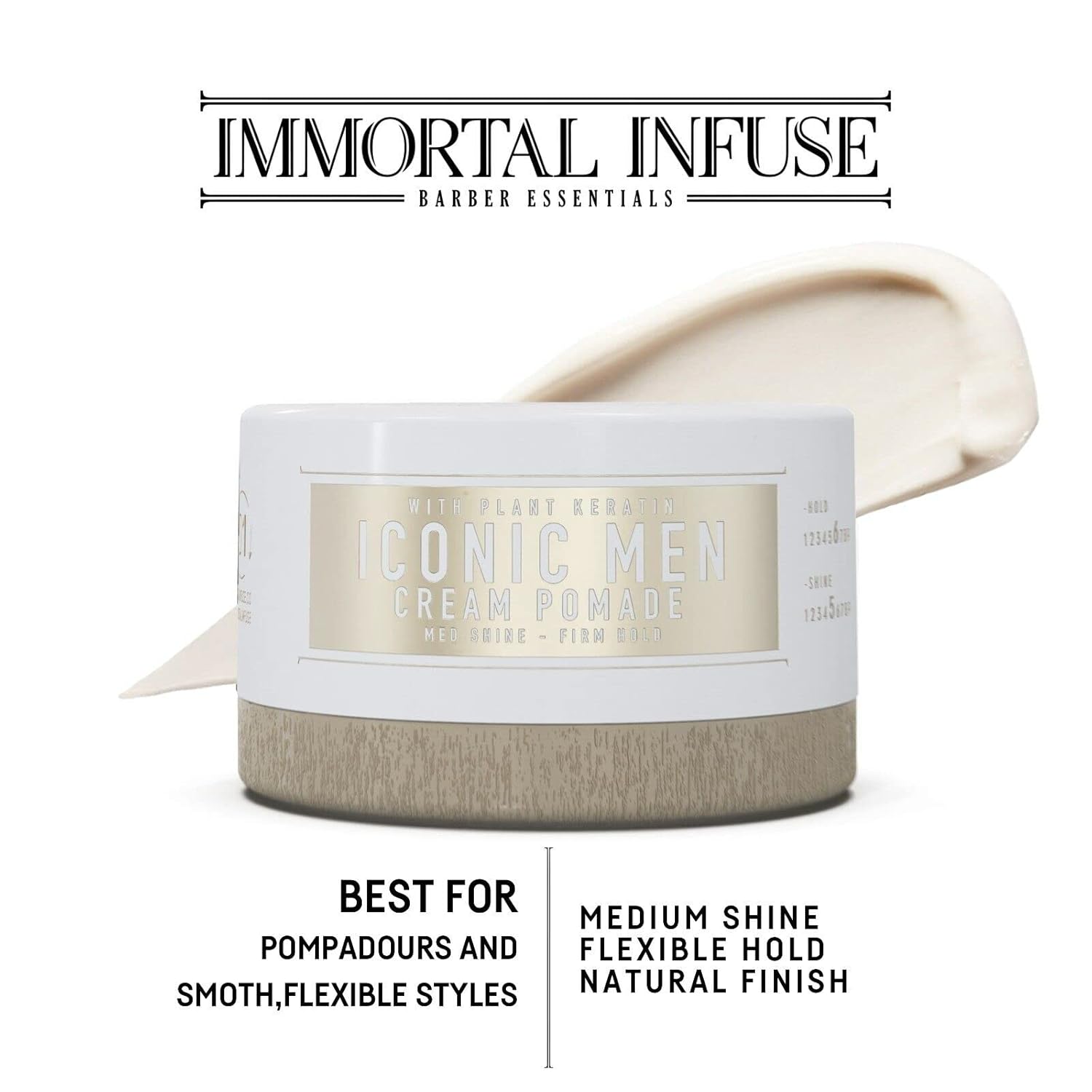 IMMORTAL INFUSE ICONIC  MEN CREAM POMADE 150 ML CERA HOMBRE - 2