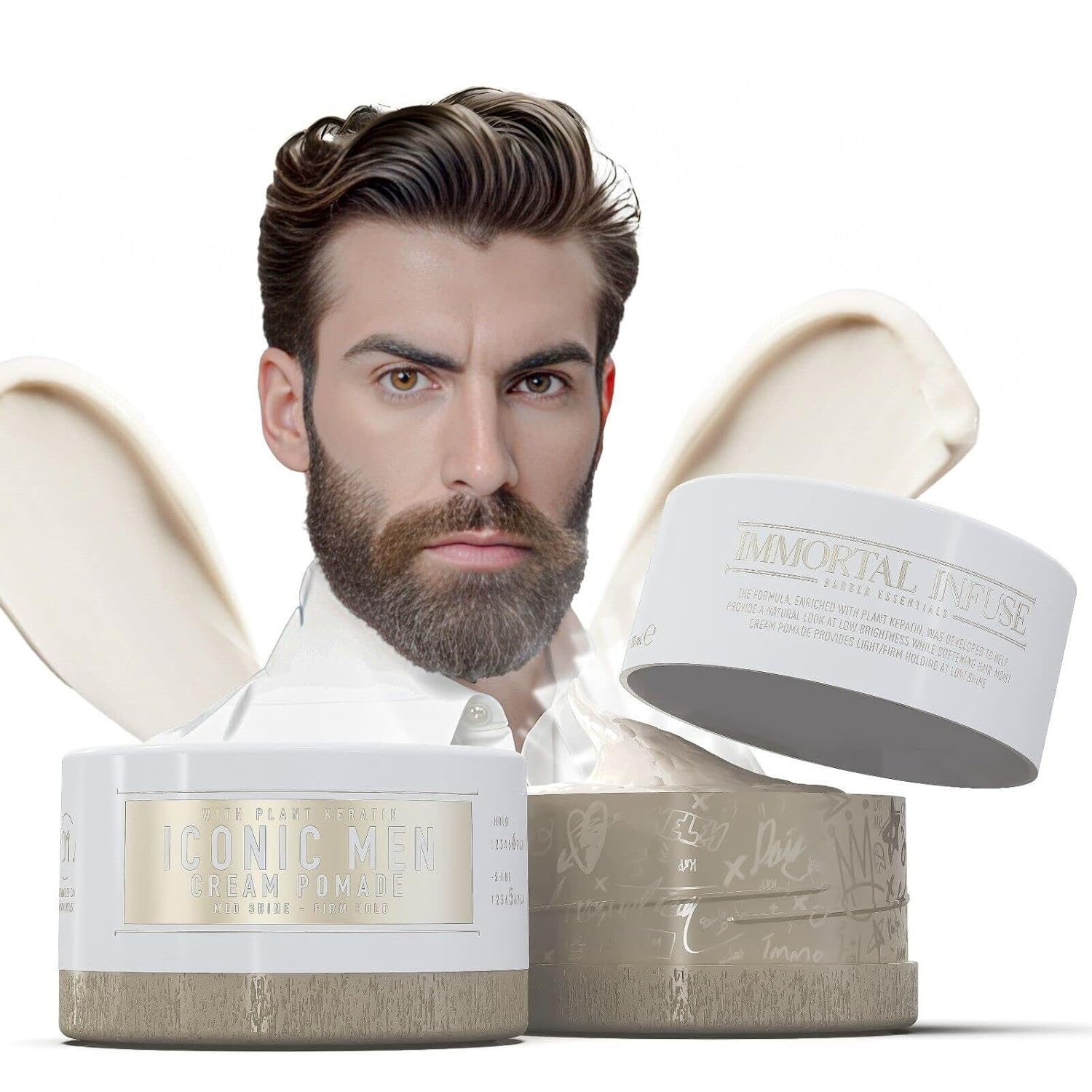 IMMORTAL INFUSE ICONIC  MEN CREAM POMADE 150 ML CERA HOMBRE - 6
