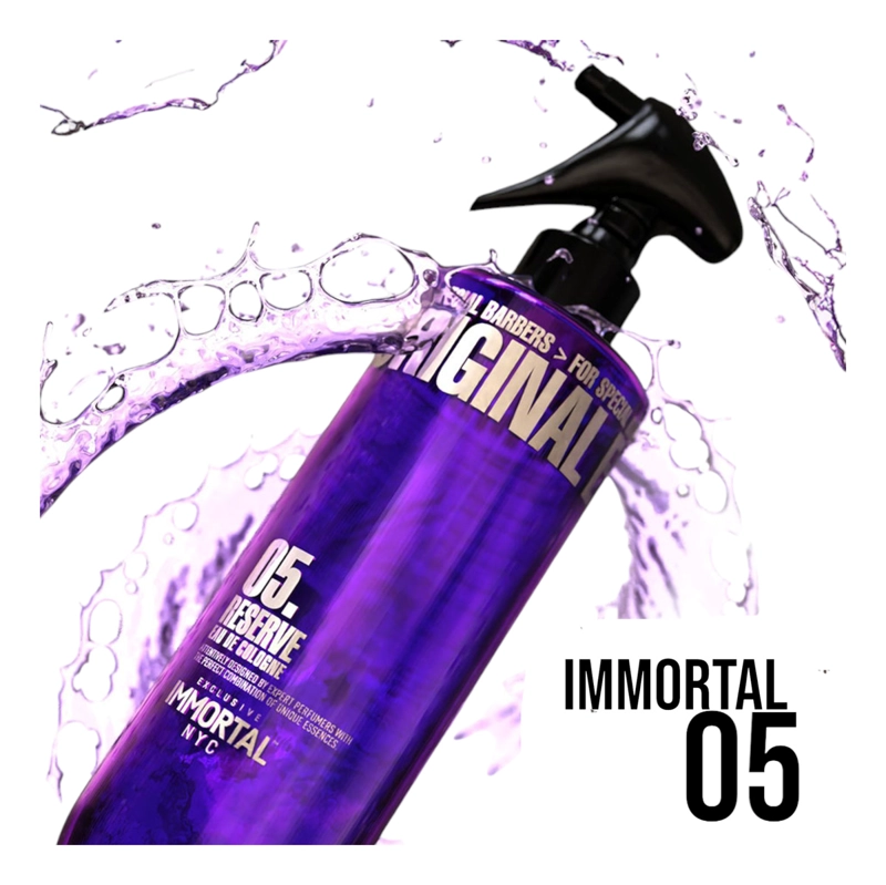 AFTER SHAVE IMMORTAL SPRAY PREMIUM COLONIA 500ML PROFESIONAL FLORAL AFRUTADO - 5