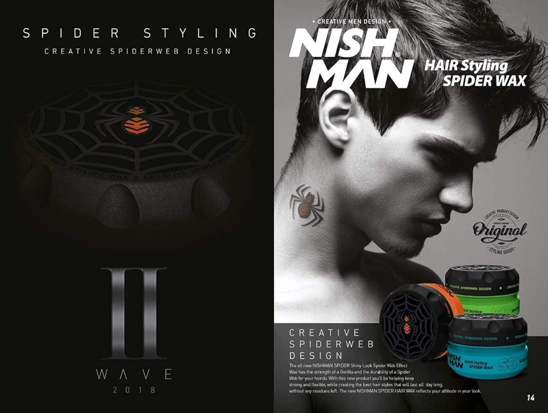 CERA NISHMAN HAIR STYLING SPIDER WAX S3 BLUEWEB 150ML - 6